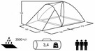 Namiot Turystyczny 3 osobowy WODOODPORNY Tylko 3,5KG! Gratis! - 4