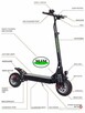 Hulajnoga elektryczna LANGFEITE L8-S silnik 2 x 800 W - 10