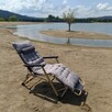 Leżak plażowe ogrodowe elden arta plus z poduszką 3 pozycyjn - 2