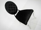 Pikowane welurowe czarne krzesło 50x58x96 cm FT83H Promocja - 3