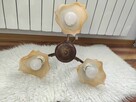 Lampa sufitowa wisząca/ żyrandol, 3-ramienna, klosze szklane - 4