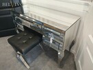 Lustrzana toaletka w stylu glamour 120x42x80 cm powystawowa - 5