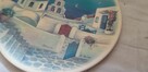 Souvenir Talerz z piękną grafiką Greckiej wyspy Santorini - 6