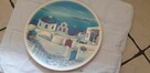 Souvenir Talerz z piękną grafiką Greckiej wyspy Santorini - 7