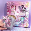 100 szt. Naklejki laptop smartfon motyw hello kitty dla dzie - 2