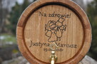 Beczka Dębowa 3L 4L 5L 10L 15L 20L Grawer Ozdobne Sznurki - 7