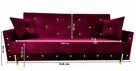 Sofa Kanapa rozkładana Glamour Wersalka z pojemnikiem - 5