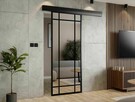 Drzwi szklane przesuwne ze szkłem loftowe nowoczesne lustro - 7