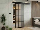 Drzwi szklane przesuwne ze szkłem loftowe nowoczesne lustro - 12