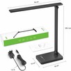 Lampka biurkowa LED na biurko Lampa Stołowa czarna nocna - 7
