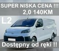 Toyota ProAce 3-os. Long 144KM Dostępny od ręki Niska cena Tempomat 1428zł - 1