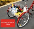 Nowy Rower trójkołowy 24 Czerwony - Darmowy kurier - 11