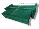 Sofa Lorenzo Glamour rozkładana kryształ Kanapa - 4