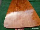 Stara Drewniana ława PRL Jamnik długi połysk 137cm (drabinka - 7