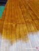 Stara Drewniana ława PRL Jamnik długi połysk 137cm (drabinka - 9