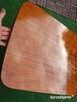 Stara Drewniana ława PRL Jamnik długi połysk 137cm (drabinka - 8