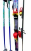 Narty zjazdowe z wiązaniami Tyrolia i kijkami Elan - 3