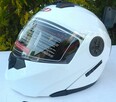 Kask motocyklowy BLD szczękowy rozmiar XL biały połysk blend - 2