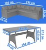 Zestaw Ogrodowy STOCKHOLM Narożnik + Stół Dostawa Gratis - 5