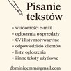 Napiszę wiadomość, ogłoszenie, CV, list, odpowiedź - 2
