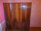 Szafa orzech połysk lustro trzydrzwiowa szeroka 150cm wysoka - 1