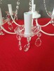 Żyrandol lampa wisząca sufitowa biała kryształowa kryształu - 6