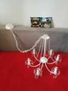 Żyrandol lampa wisząca sufitowa biała kryształowa kryształu - 3