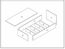 Łóżko jednoosobowe, tapczan 90 x 206 cm PROMOCJA!!! - 4