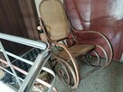 Stary fotel bujany z drewna lata 70 antyk - 5