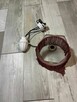 Stara lampa wisząca z przeciwwagą porcelanową żarówka E27 - 8