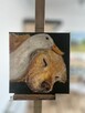 Przyjaźń Ręcznie malowany obraz olejny na płótnie. 20x20 cm - 6