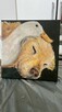 Przyjaźń Ręcznie malowany obraz olejny na płótnie. 20x20 cm - 7