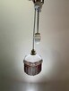 Stara lampa wisząca z przeciwwagą porcelanową żarówka E27