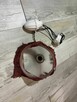 Stara lampa wisząca z przeciwwagą porcelanową żarówka E27 - 3