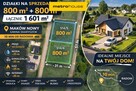 Działka budowlana 1 600 m², Maków Nowy, media. - 1