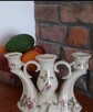 Świecznik Porcelanowy Chodzież Trójramienny Nieużywany