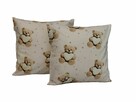 2 szt poszewki 40x40 bawełna misie serduszka HandmadebyAmia