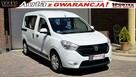 Dacia Dokker TYLKO 31 tys km 1.6SCE 102KM, Laureate, Salon PL Serwis ASO, F.VAT23%, - 3