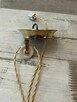 Orginalna lampa wisząca z przeciwwagą i podsufitką mosiężną - 4
