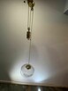 Orginalna lampa wisząca z przeciwwagą i podsufitką mosiężną - 7