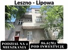 3634zł / 1m2 pod inwestycję projekt podziału na 2 mieszk.