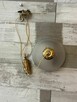 Orginalna lampa wisząca z przeciwwagą i podsufitką mosiężną - 6