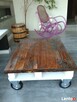 Stolik kawowy ze starych desek - design, loft. - 7