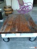 Stolik kawowy ze starych desek - design, loft. - 1