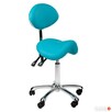 Krzesło siodłowe regulowane obrotowe niebieskie kosmetyczne - 3