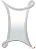 nowoczesne białe lustro rama nieregularna glamour - 2