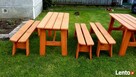 Komplet ogrodowy, ławki, stolik - 5