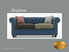 Chesterfield sofa Brighton Pitch z materialu - 5