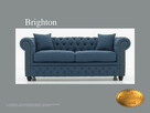 Chesterfield sofa Brighton Pitch z materialu - 6