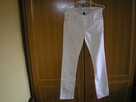 spodnie białe jeansy 34-36 nowe, , koszulka - 2